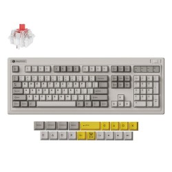 Keychron R6 (R6-M1) QMK Wireless Mechanical Keyboard Red Switch Hot-Swap RGB 100% US Retro (Boxed)