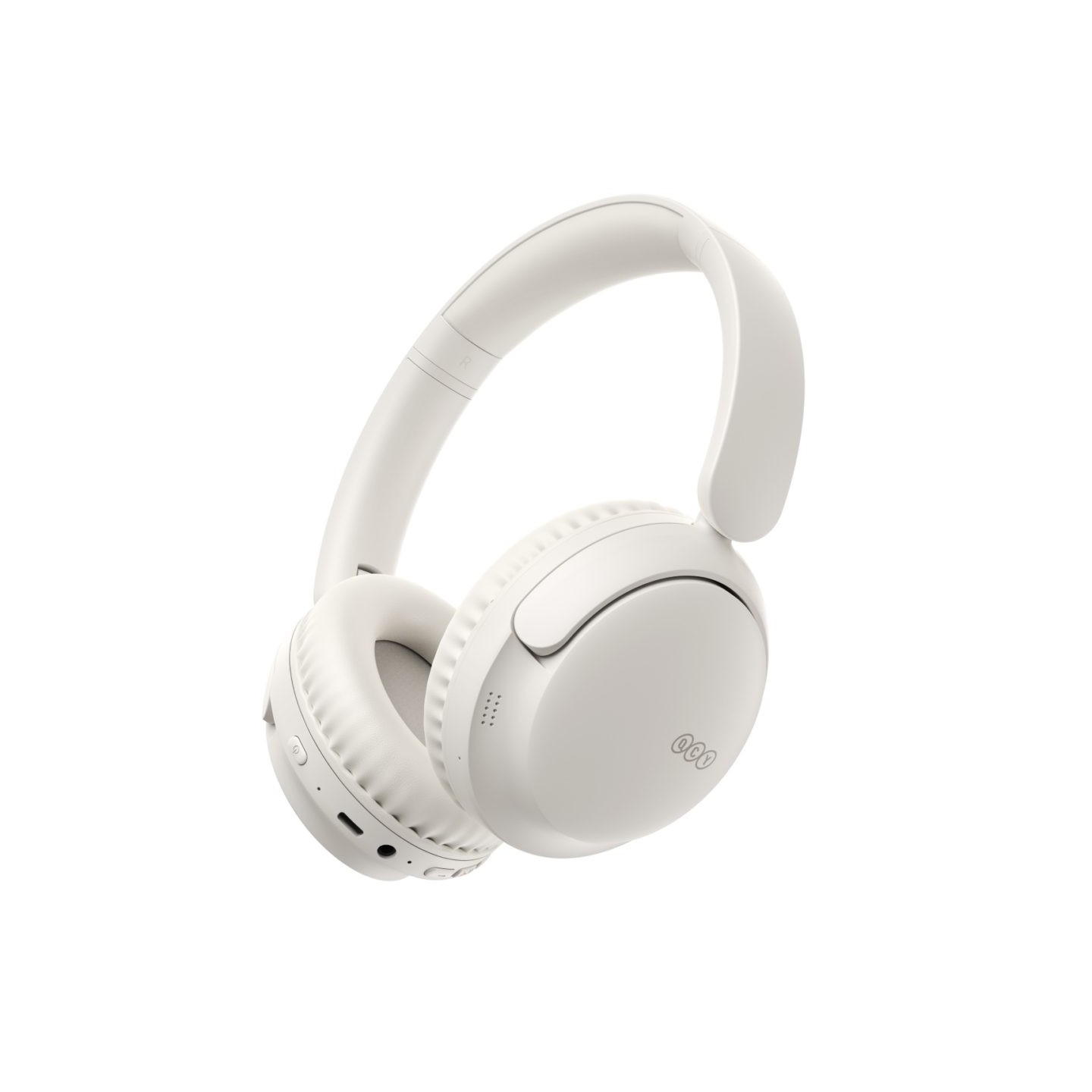 QCY H2S Lite Headphones White - Type-C & Bluetooth Clear Call ENC iOS Android 60hours 10m 40mm