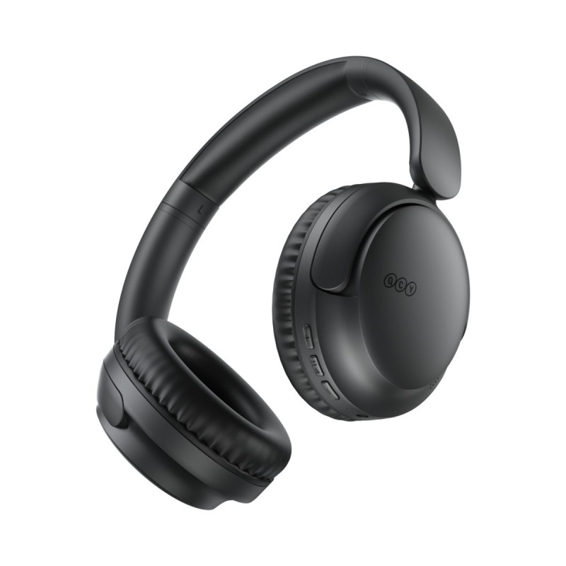 QCY H2S Lite Headphones Black - Type-C & Bluetooth Clear Call ENC iOS Android 60hours 10m 40mm