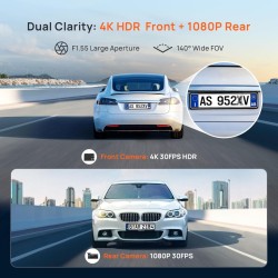 70mai A800SE-1 Front & Rear Dash Cam 4k w. 3inch screen set w. Rearview Cam - 2160p 140FOV — Buy in Cyprus with Fast Delivery