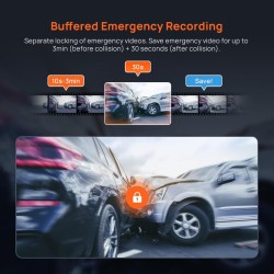 70mai A800SE-1 Front & Rear Dash Cam 4k w. 3inch screen set w. Rearview Cam - 2160p 140FOV — Buy in Cyprus with Fast Delivery