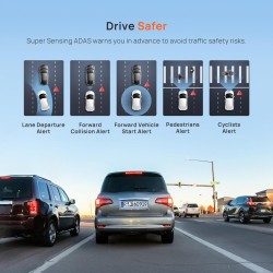 70mai A800SE-1 Front & Rear Dash Cam 4k w. 3inch screen set w. Rearview Cam - 2160p 140FOV — Buy in Cyprus with Fast Delivery