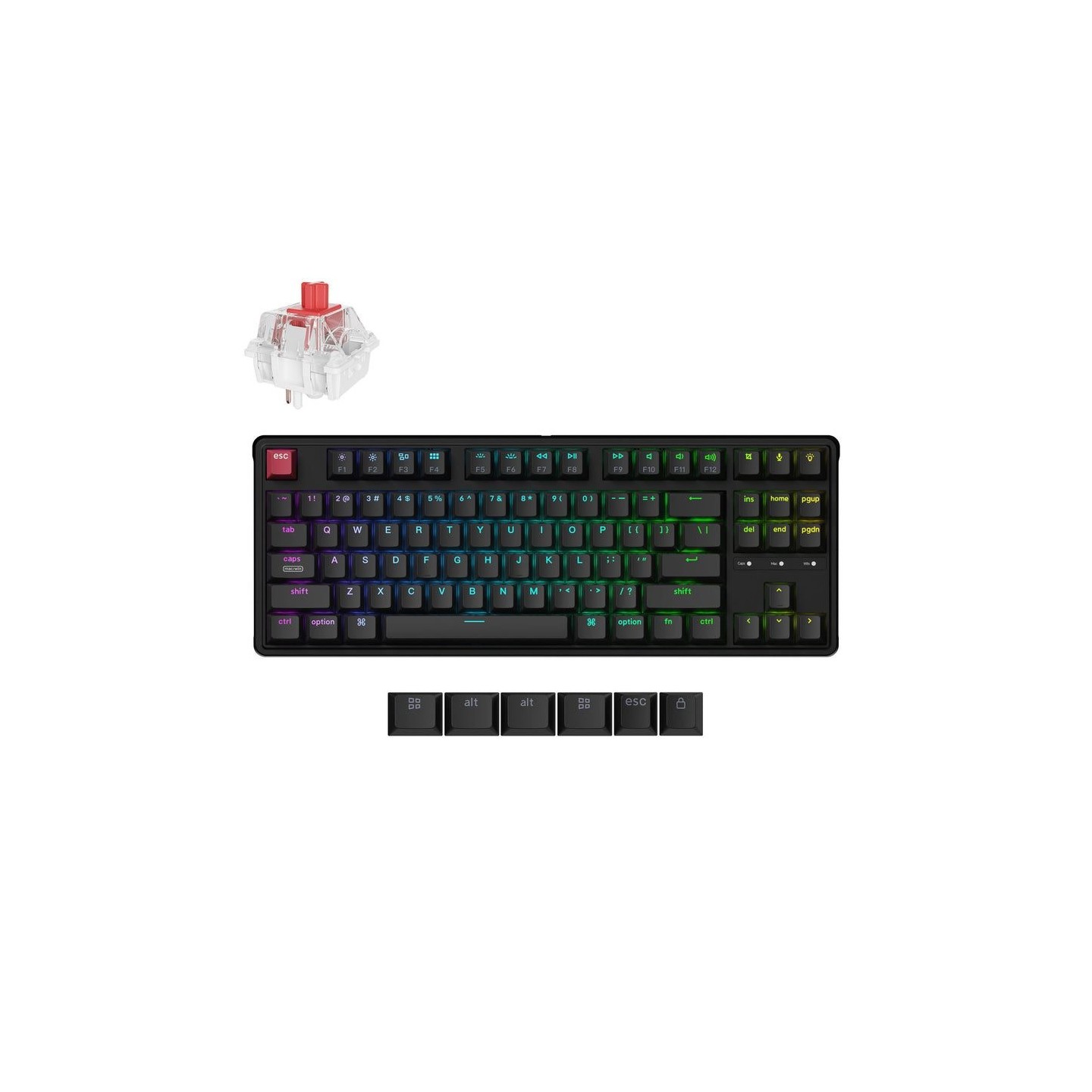 Keychron C3 Pro (C3PX-H1) QMK VIA Red Switch 8K 80% US RGB (Boxed) — Buy in Cyprus with Fast Delivery