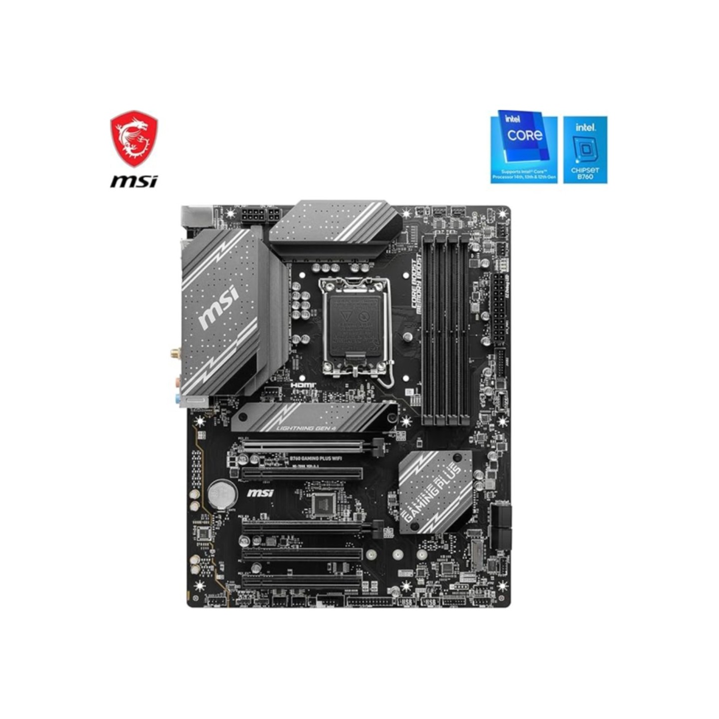 MSI B760 Gaming Plus WiFi LGA1700 ATX MB DDR5 192GB PCIe4.0 2.5G LAN WiFi (Boxed) — Buy in Cyprus with Fast Delivery
