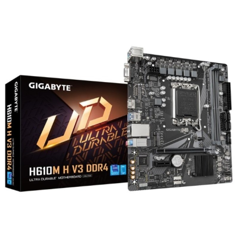 Gigabyte GA-H610M H V3 LGA1700 Micro-ATX DDR4 Motherboard 64GB (Boxed) — Buy in Cyprus with Fast Delivery