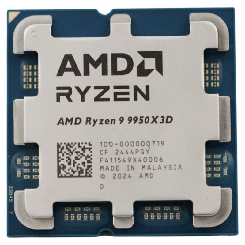 AMD Ryzen 9 9950X3D - 16C/32T AM5 CPU, 5.7GHz Boost, 4.3GHz Base, 144MB Cache, 170W, DDR5 (Tray)