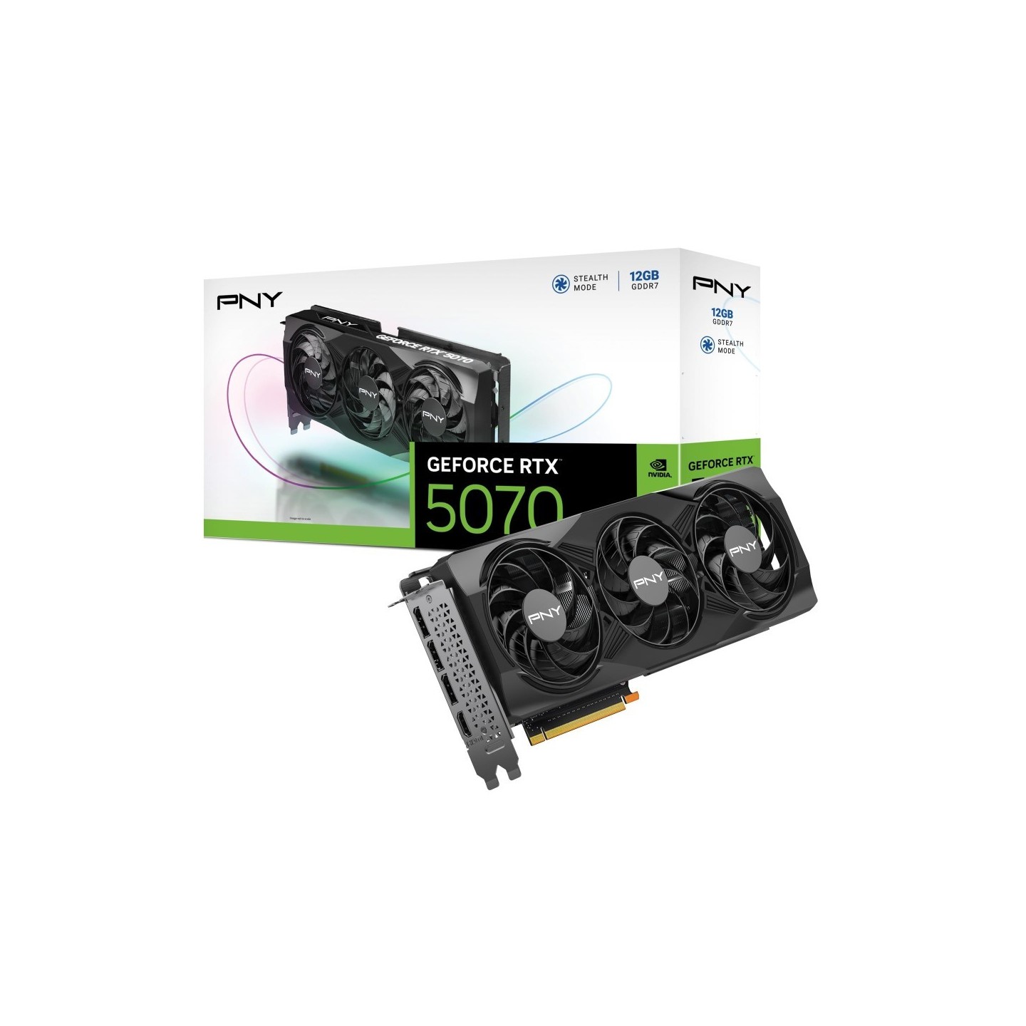 PNY GeForce RTX 5070 - Black - 12GB GDDR7 - 2512 MHz Boost - Triple Fan — Buy in Cyprus with Fast Delivery