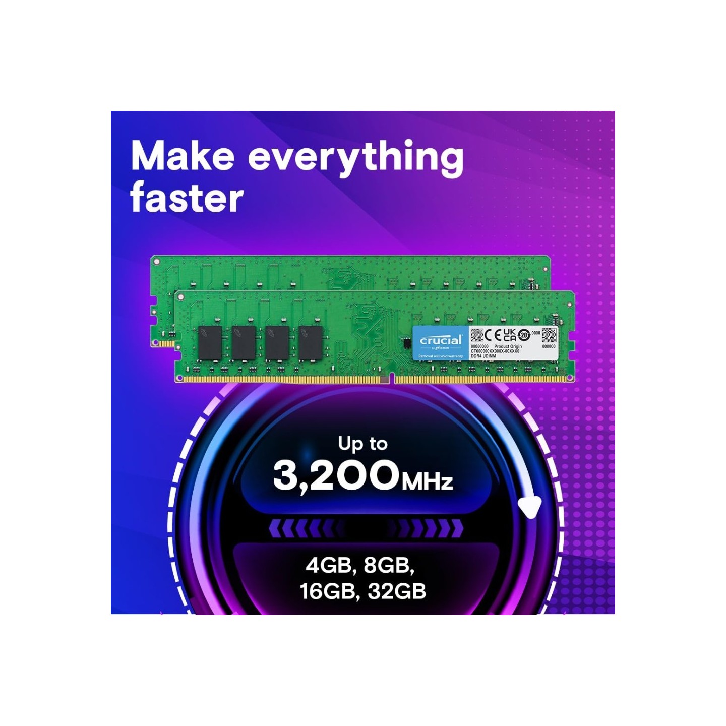 Crucial 32GB Kit (2x16GB) DDR4-3200 UDIMM CT2K16G4DFRA32A (Boxed) — Buy in Cyprus with Fast Delivery