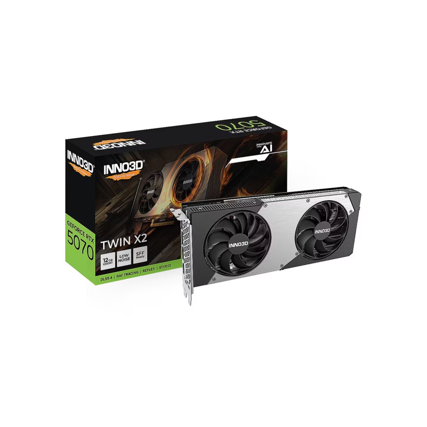 Inno3D GeForce RTX 5070 Twin X2 - 12GB GDDR7, Boost 2512 MHz, PCIe 5.0 — Buy in Cyprus with Fast Delivery