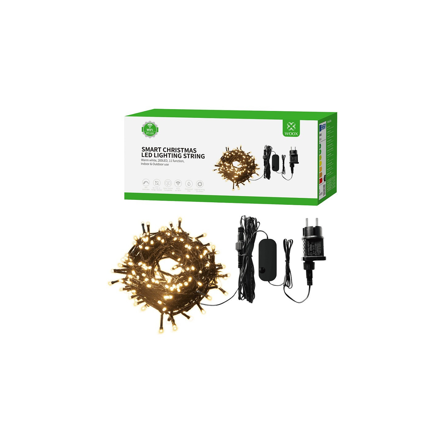 WOOX R5168 Smart Christmas LED Lighting String 20mtr - 230 Lumen — Buy in Cyprus with Fast Delivery