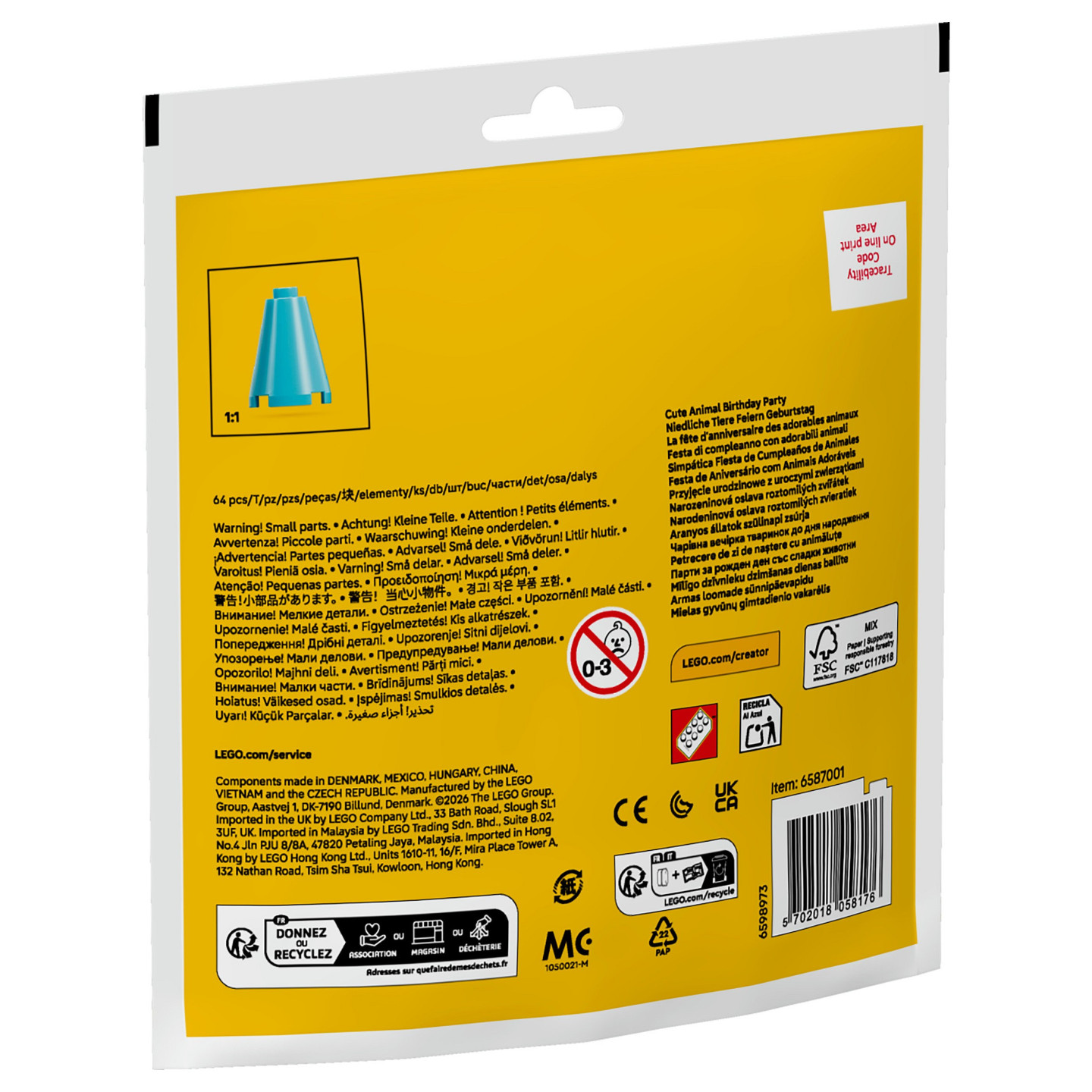 LEGO 30715 Creator Niedliche Tiere Feiern Geburtstag (Polybag) — Buy in Cyprus with Fast Delivery