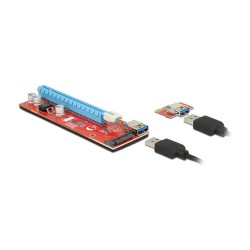 Delock Riser Karte PCI Express x1 to x16 mit 60 cm USB Kabel — Buy in Cyprus with Fast Delivery