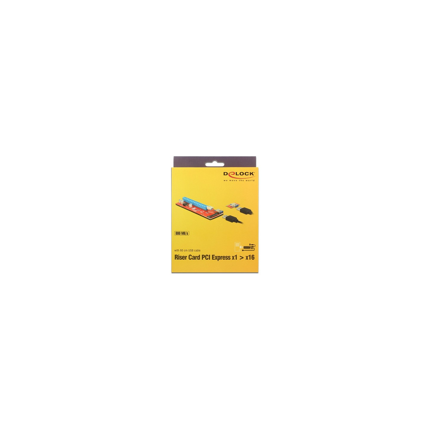 Delock Riser Karte PCI Express x1 to x16 mit 60 cm USB Kabel — Buy in Cyprus with Fast Delivery
