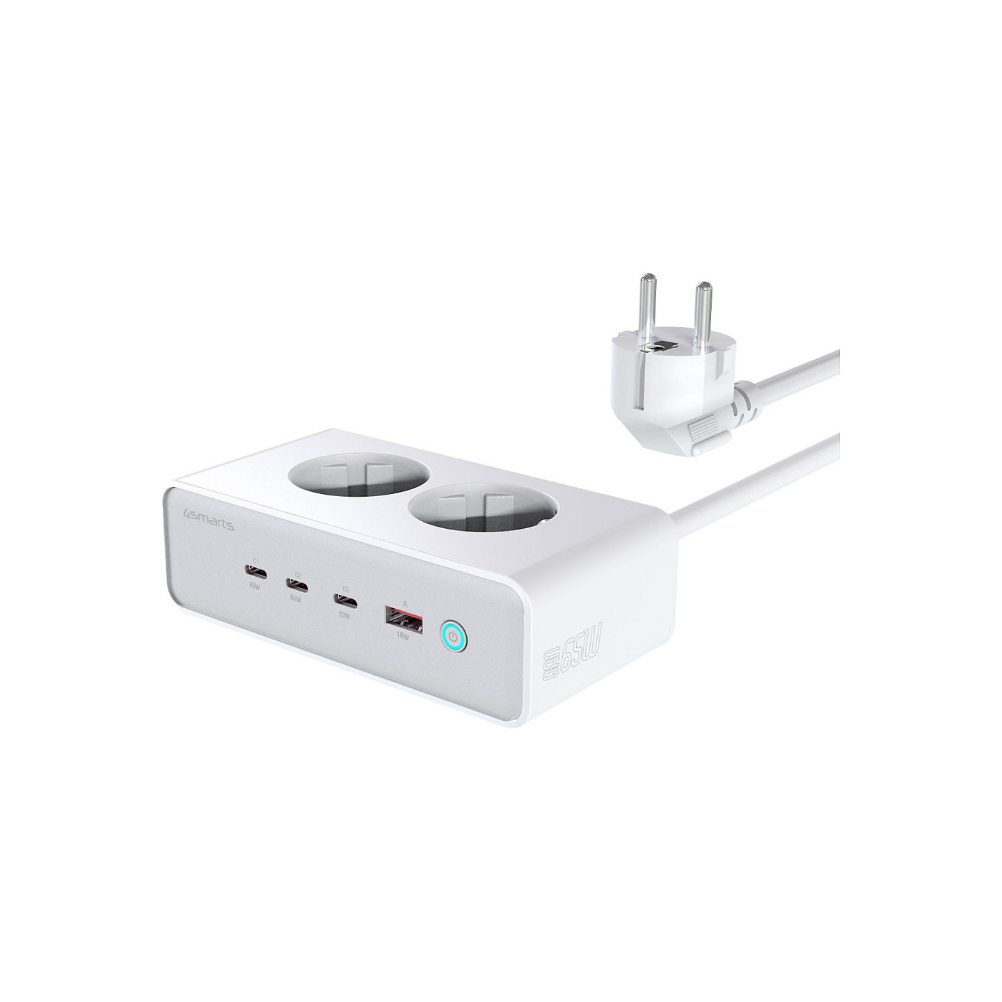 4smarts Desk Charger GaN 65W mit AC-Steckdosen — Buy in Cyprus with Fast Delivery