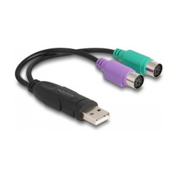 Adapter USB to PS 2 (ST-BU) 17cm DeLOCK Black — Buy in Cyprus with Fast Delivery