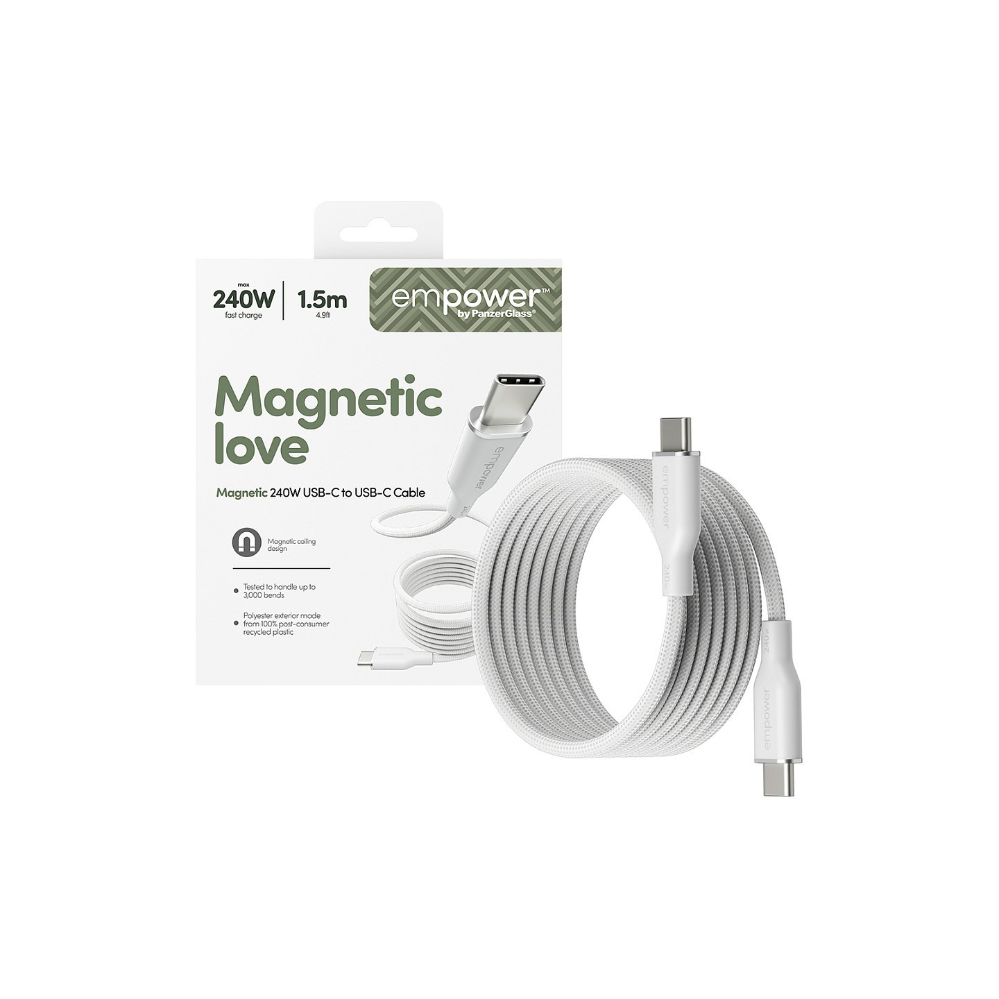 Panzerglass MAGNET 240W USB-C TO USB-C CBL — Buy in Cyprus with Fast Delivery