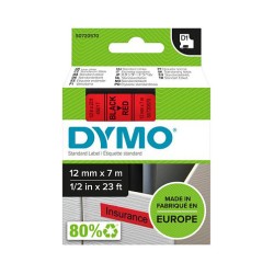 Dymo LabelWriter - D1 Etiketten Selbstklebend - 12 mm x 7 m - Schwarz auf Rot - (S0720570) — Buy in Cyprus with Fast Delivery