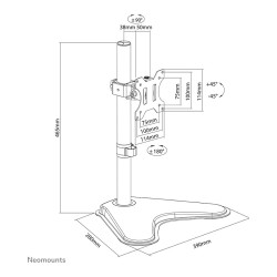 Neomounts Full-Motion Tischständer für 10-32' Monitore. höhenverstellbar 8KG FPMA-D550SBLACK