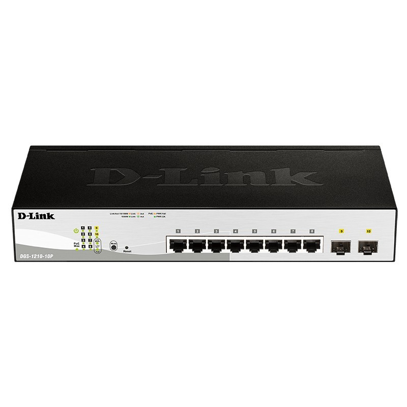Buy D-Link DGS-1210-10P - 10-Port Gigabit PoE L2 Smart Managed Switch, Rackmount... in Cyprus, Nicosia, Limassol, Larnaka, Pafos