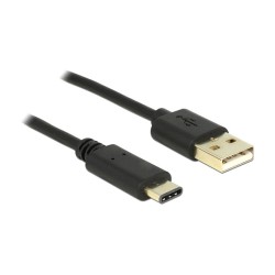 DeLock USB-C to USB 2.0 (ST-ST) 2m Adapterkabel Schwarz — Buy in Cyprus with Fast Delivery