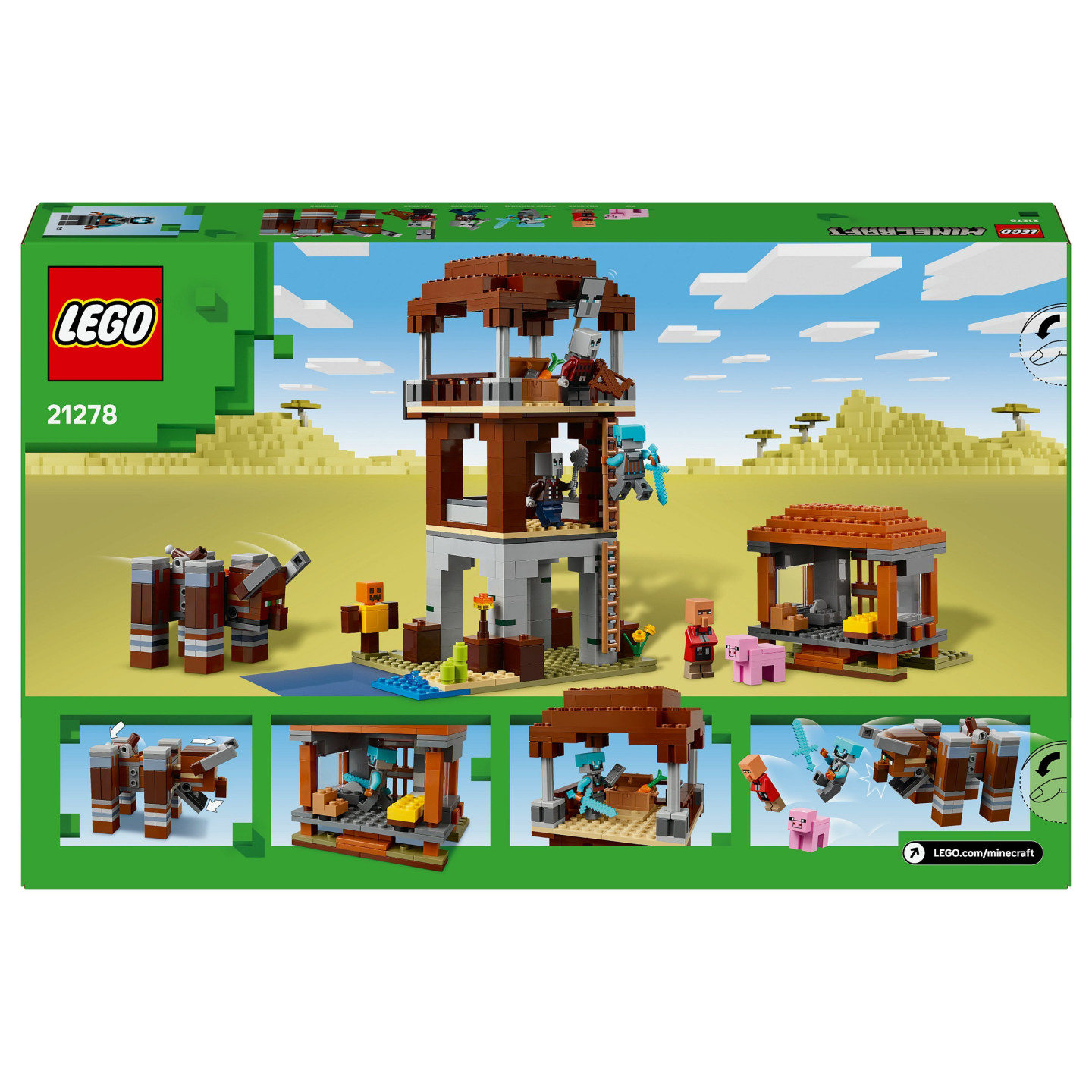 LEGO 21278 Minecraft Ein Verwster am Plnderer-Auenposten — Buy in Cyprus with Fast Delivery