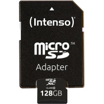 Intenso microSDXC 128GB - Model 3413491 - Class 10, 25 MB/s, Black, Shock/Water/X-ray Resistant