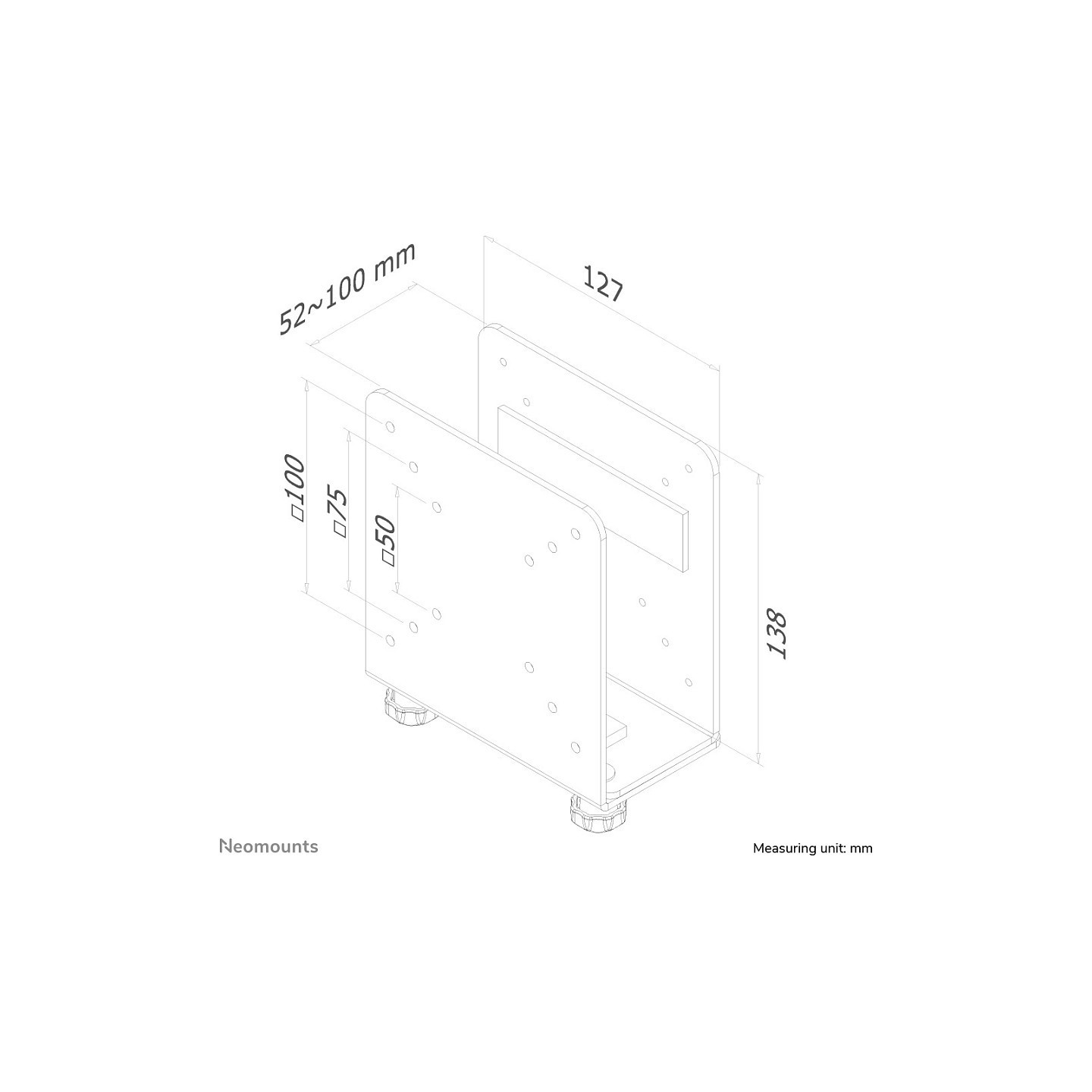 Universelle Thin Client Halterung Montage auf VESA 75 100 7KG THINCLIENT-20 Neomounts — Buy in Cyprus with Fast Delivery