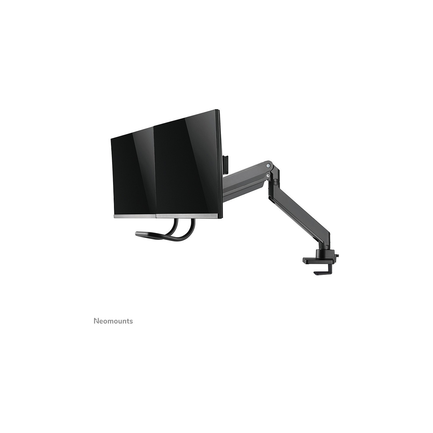 Neomounts Tischhalterung mit Tischhalterungsgriff für zwei Flachbildschirme bis 32' (81 cm) 8KG NM-D775DXBLACK Neomounts