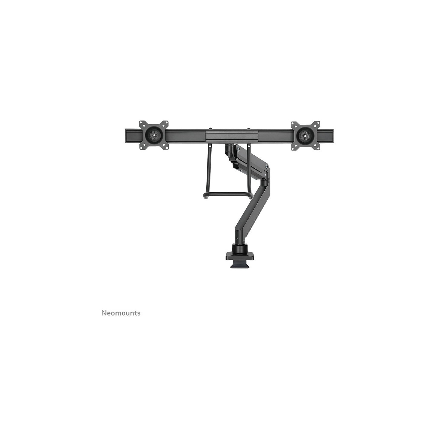 Neomounts Tischhalterung mit Tischhalterungsgriff für zwei Flachbildschirme bis 32' (81 cm) 8KG NM-D775DXBLACK Neomounts