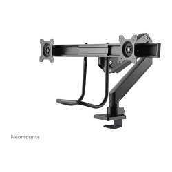 Neomounts Tischhalterung mit Tischhalterungsgriff für zwei Flachbildschirme bis 32' (81 cm) 8KG NM-D775DXBLACK Neomounts