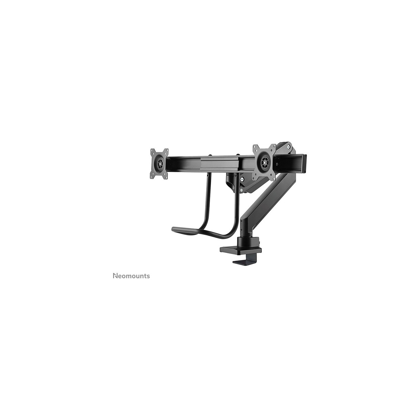 Neomounts Tischhalterung mit Tischhalterungsgriff für zwei Flachbildschirme bis 32' (81 cm) 8KG NM-D775DXBLACK Neomounts