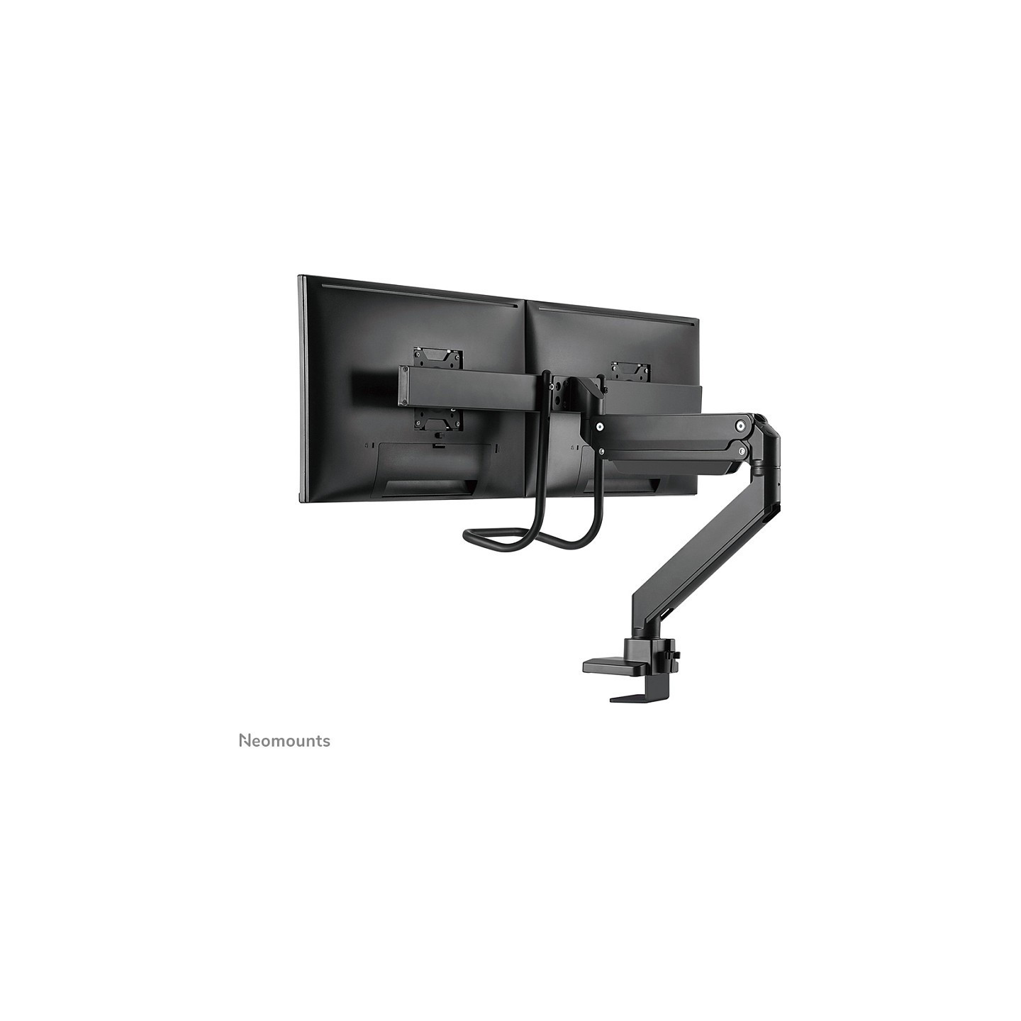 Neomounts Tischhalterung mit Tischhalterungsgriff für zwei Flachbildschirme bis 32' (81 cm) 8KG NM-D775DXBLACK Neomounts
