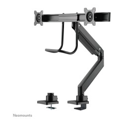 Neomounts Tischhalterung mit Tischhalterungsgriff für zwei Flachbildschirme bis 32' (81 cm) 8KG NM-D775DXBLACK Neomounts