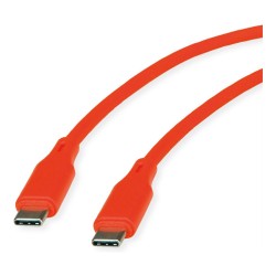ROLINE USB 2.0 Kabel. Typ C-C. ST ST. Silikon. 60W. orange. 1 m — Buy in Cyprus with Fast Delivery