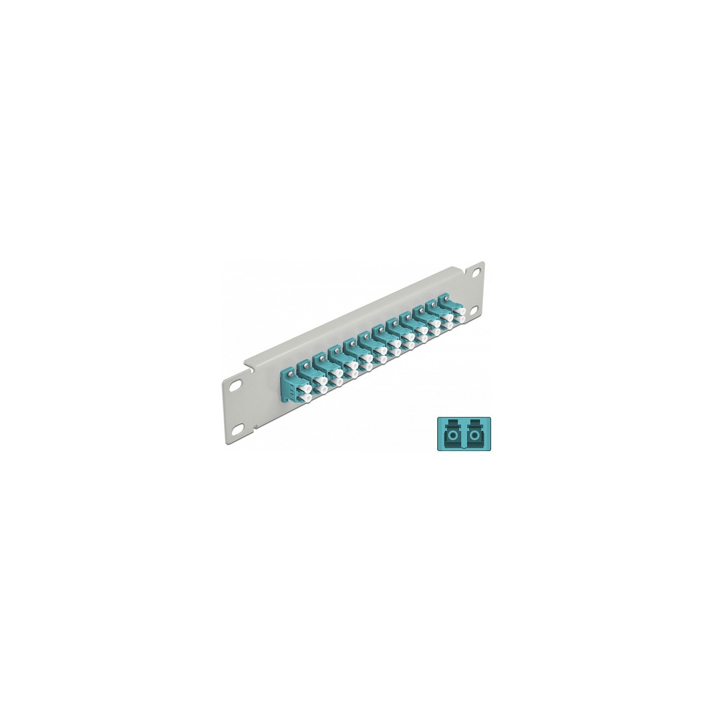 Delock 10? LWL Patchpanel 12 Port LC Duplex aqua 1 HE grau — Buy in Cyprus with Fast Delivery