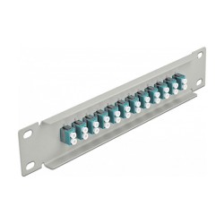 Delock 10? LWL Patchpanel 12 Port LC Duplex aqua 1 HE grau — Buy in Cyprus with Fast Delivery