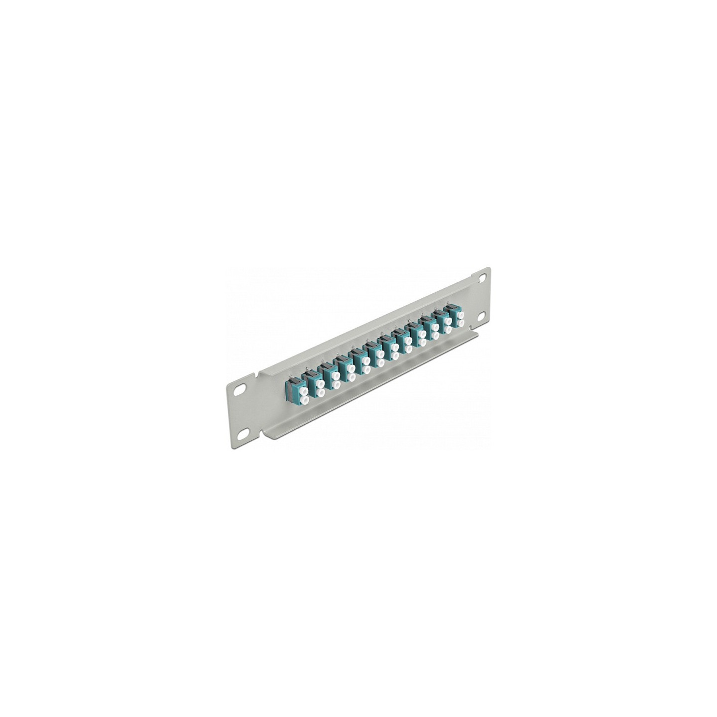 Delock 10? LWL Patchpanel 12 Port LC Duplex aqua 1 HE grau — Buy in Cyprus with Fast Delivery