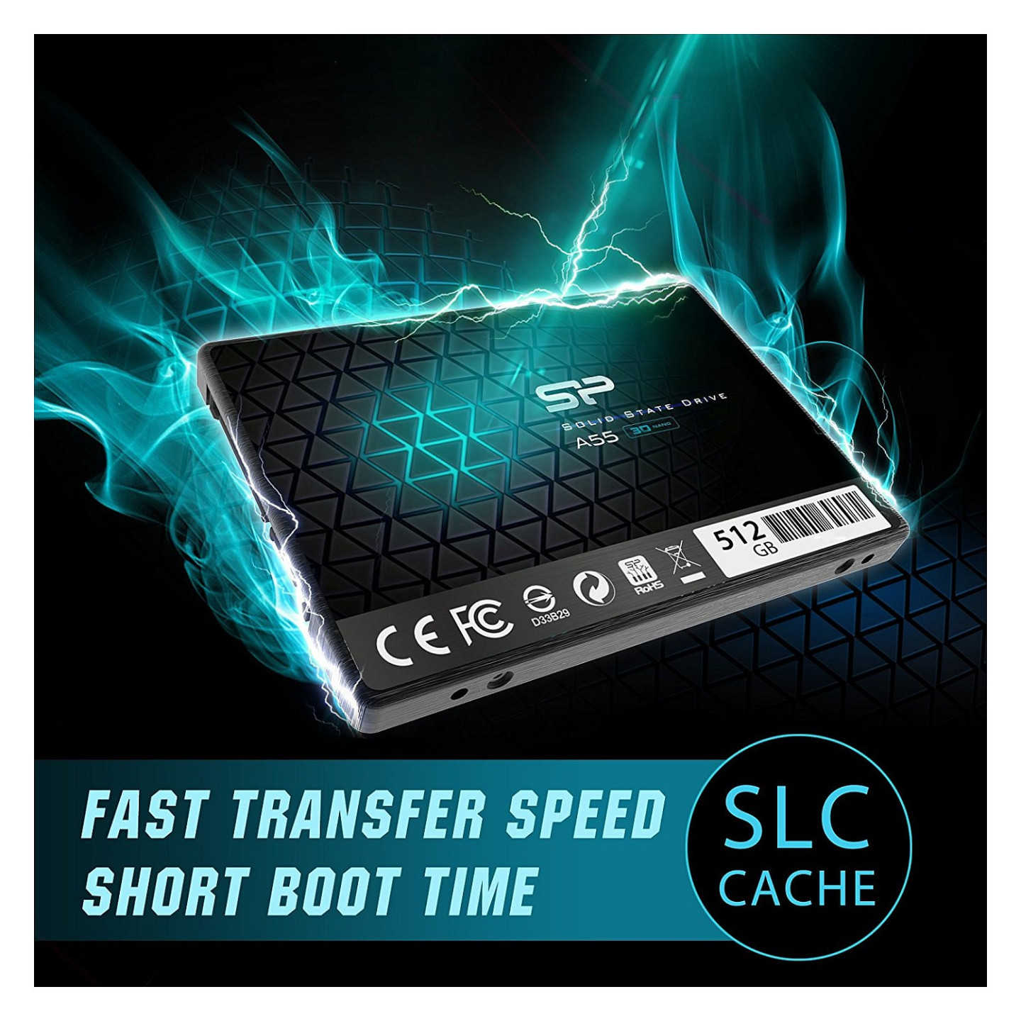 2.5' 512GB Silicon Power Ace A55 - - intern - 2.5 (6.4 cm) — Buy in Cyprus with Fast Delivery