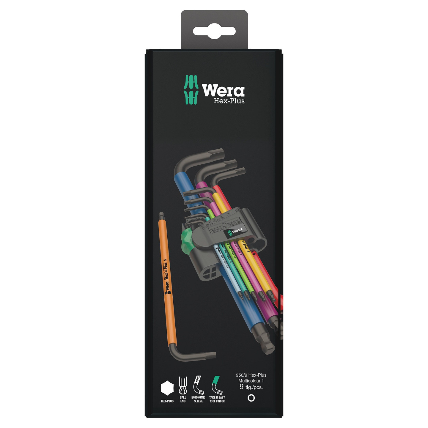Wera 950 9 Hex-Plus Multicol 1 SB Winkelschlüsselsatz met BL — Buy in Cyprus with Fast Delivery