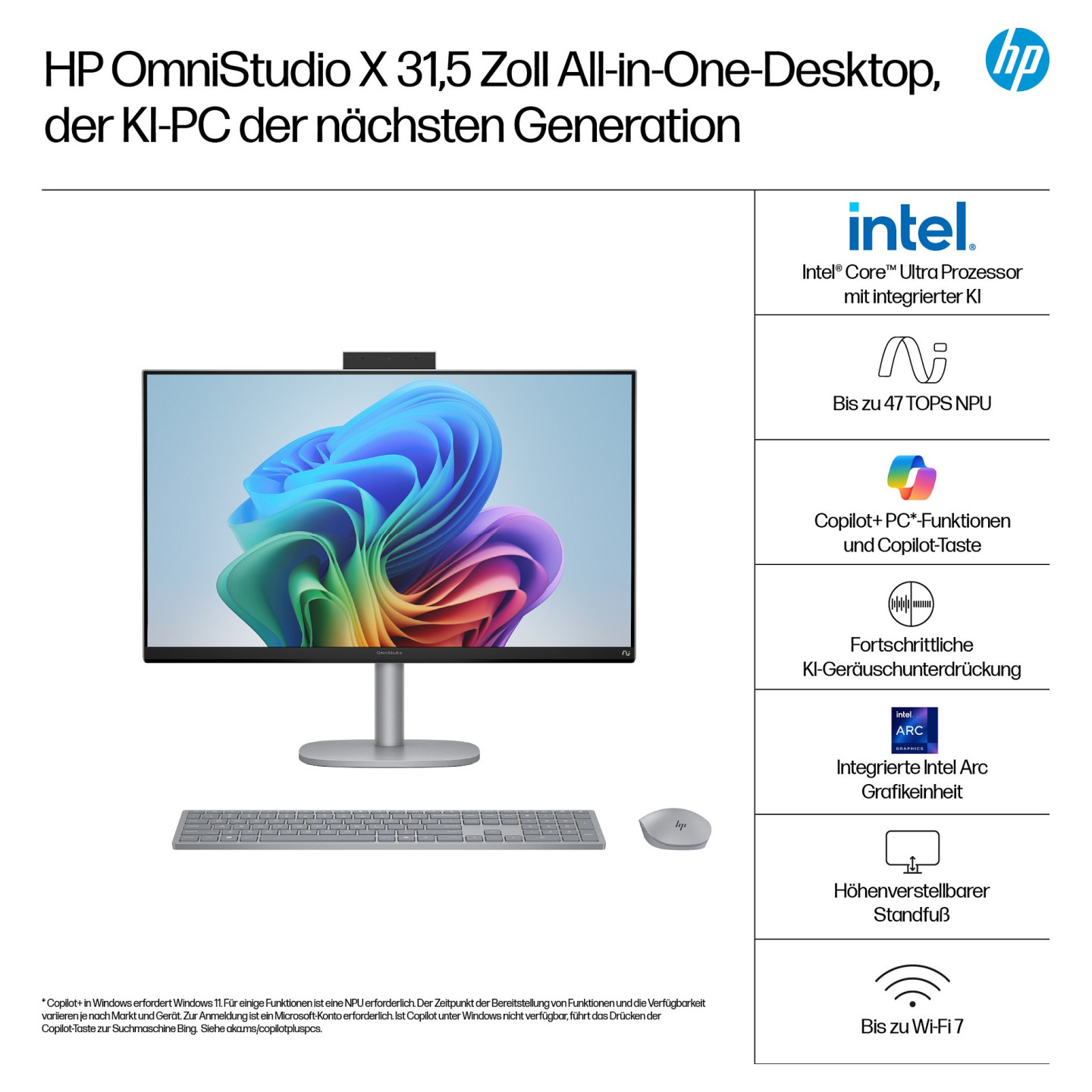 AIO HP OmniStudio X 32' UHD IPS All-in-One Core Ultra 7 258V 32GB 2TB SSD Win11 32-c1077ng — Buy in Cyprus with Fast Delivery