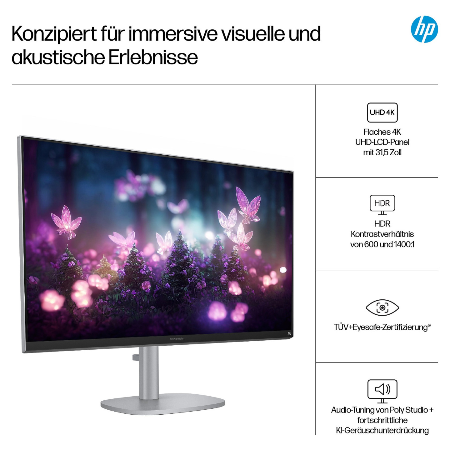 AIO HP OmniStudio X 32' UHD IPS All-in-One Core Ultra 7 258V 32GB 2TB SSD Win11 32-c1077ng — Buy in Cyprus with Fast Delivery