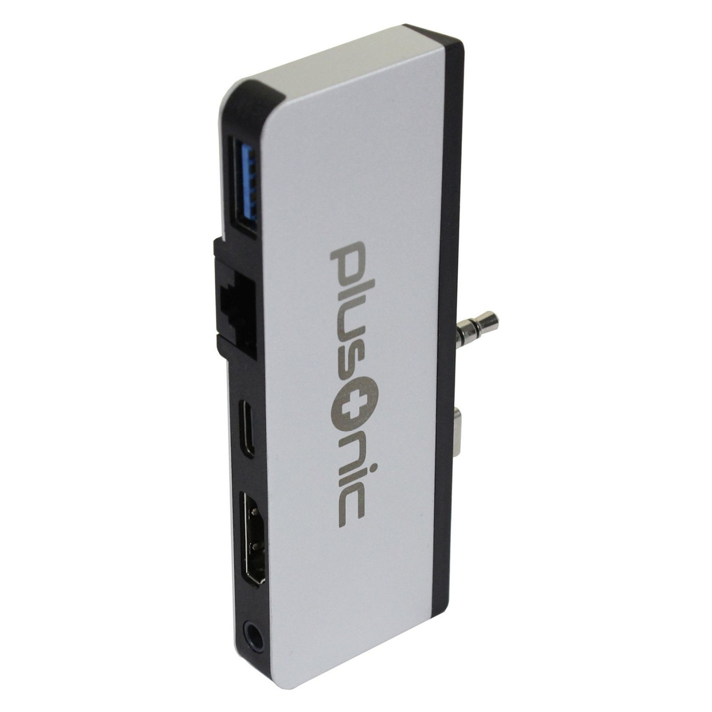 Z Plusonic Docking Adapter Hub für Microsoft Surface Go. 5in1: USB 3.0 RJ45 Gigabit-Ethernet Type-C HDMI AUX