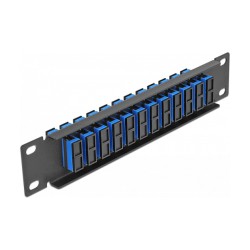 Delock 10? LWL Patchpanel 12 Port SC Duplex blau 1 HE schwarz — Buy in Cyprus with Fast Delivery