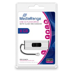 STICK 8GB MEDIARANGE MR914 3.2 Gen 1 Schwarz Silber — Buy in Cyprus with Fast Delivery