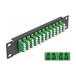Delock 10? LWL Patchpanel 12 Port LC Quad grün 1 HE schwarz — Buy in Cyprus with Fast Delivery