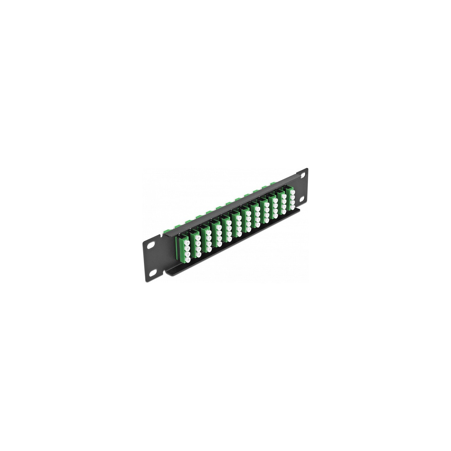 Delock 10? LWL Patchpanel 12 Port LC Quad grün 1 HE schwarz — Buy in Cyprus with Fast Delivery