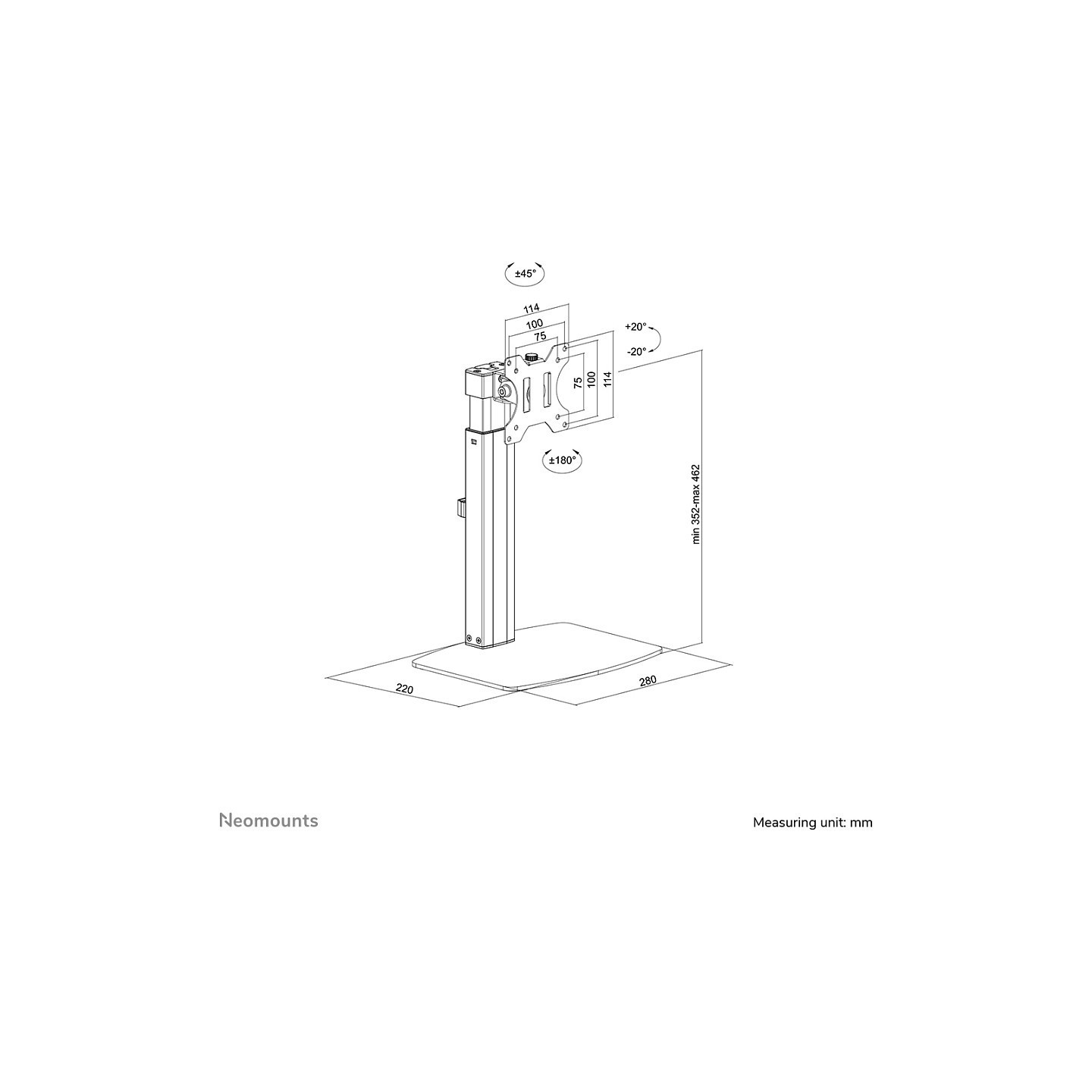 Neomounts FPMA-D865BLACK Tischhalterung für Flachbildschirme bis 32' (81 cm). — Buy in Cyprus with Fast Delivery