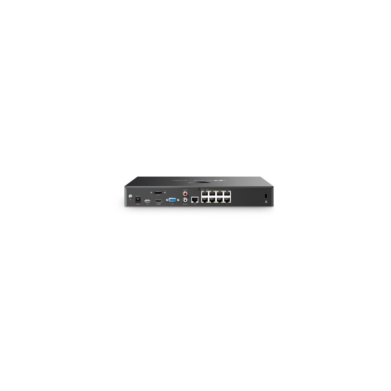 TP-Link VIGI NVR2008H-8MP - 8-Channel PoE+ 4K NVR, Black, 2x HDD bays (up to 32TB), HDMI+VGA