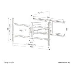 Neomounts WL40-550BL18 bewegliche Wandhalterung für 43-75' Bildschirme - Schwarz — Buy in Cyprus with Fast Delivery