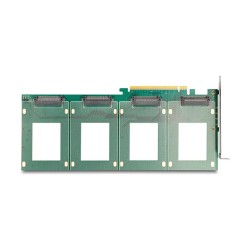PCI Express 4.0 x16 Karte zu 4 x intern U.2 NVMe SFF-8639 - Bifurcation (LxB: 288 x 122 mm) — Buy in Cyprus with Fast Delivery